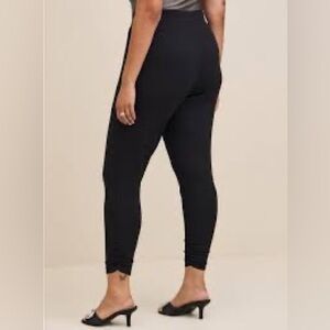 Torrid Crop Pull-On Skinny Studio Cupro High-Rise Side Cinch Pant (Regular)